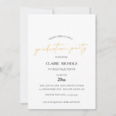 Modern Script Graduation Party Invitation Kaart (Voorkant)