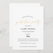 Modern Script Graduation Party Invitation Kaart (Voorkant / Achterkant)