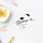 Modern Script Graduation Thank You Sticker