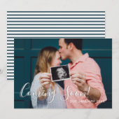 Modern Script Green Stripes Komt Binnenkort Zwange Aankondiging (Voorkant / Achterkant)