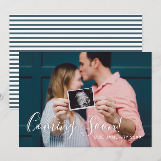 Modern Script Green Stripes Komt Binnenkort Zwange Aankondiging (Voorkant / Achterkant)