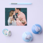 Modern Script Green We hebben nieuwszwangerschap Flyer (Enkel)