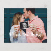 Modern Script Green We hebben nieuwszwangerschap Flyer (Voorkant)