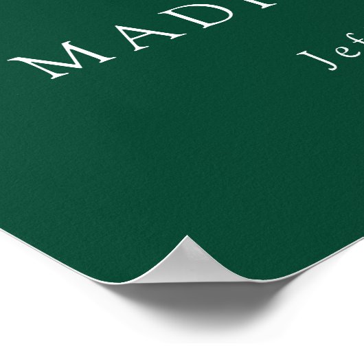 Modern Script Green Welcome Graduation Party Poster (Hoek)