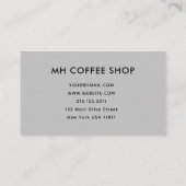 Modern Script Grijs Eenvoudig Klantenkaartje (Achterkant)