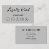 Modern Script Grijs Eenvoudig Klantenkaartje (Voorkant / Achterkant)