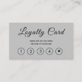 Modern Script Grijs Eenvoudig Klantenkaartje (Voorkant)