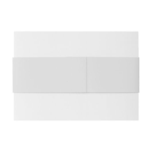 Modern Script Grijs Effen Kleur Chic Bruiloft Uitnodigingen Wikkel (Achterkant Voorbeeld)