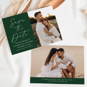 Modern Script Groen 2 Foto Save The Date
