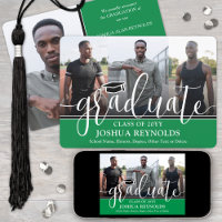 Modern Script Groen en Wit 4 Foto Afstuderen