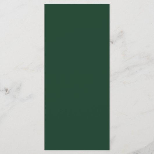 Modern Script Groene Trouw Menu (Achterkant)
