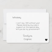 Modern Script Groomsman Uitnodiging (Achterkant)