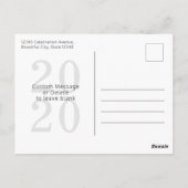 Modern script Hallo Happy New Year Photo Briefkaart (Achterkant)