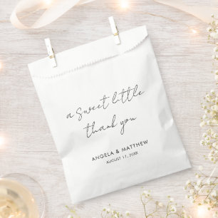 Modern script Hand-Lettered Wedding Bedankt Bedankzakje