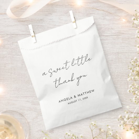 Modern script Hand-Lettered Wedding Bedankt Bedankzakje (Geknipt)