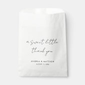 Modern script Hand-Lettered Wedding Bedankt Bedankzakje (Voorkant)