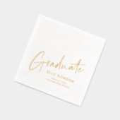 Modern Script Handgeschreven Afstuderen Folie Servetten (Links)