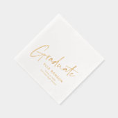 Modern Script Handgeschreven Afstuderen Folie Servetten (Rechts)