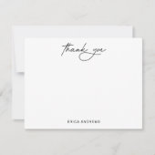 Modern script handgeschreven dank je plat notitiekaartje (Voorkant)