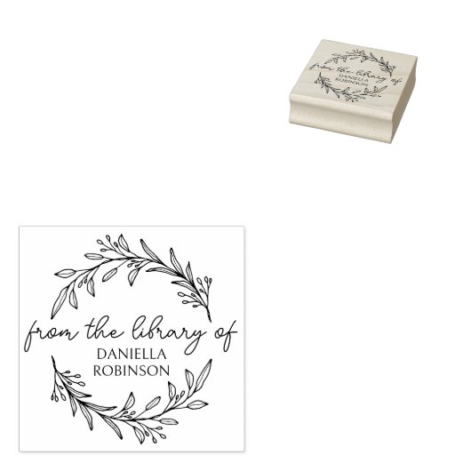 Modern script handgetekende botanische boek ex lib rubberstempel (Gestempeld)