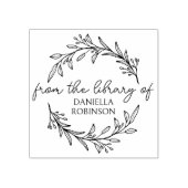 Modern script handgetekende botanische boek ex lib rubberstempel (Afrduk)