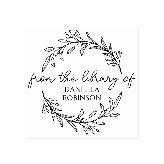 Modern script handgetekende botanische boek ex lib rubberstempel (Afrduk)