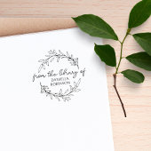 Modern script handgetekende botanische boek ex lib rubberstempel