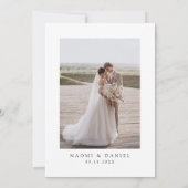 Modern Script Happily Ever After Feest Foto Kaart (Achterkant)