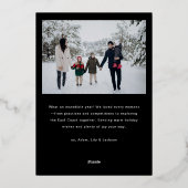 Modern Script Happy Holidays | Add 2 Photo  Folie Feestdagenkaart (Achterkant)