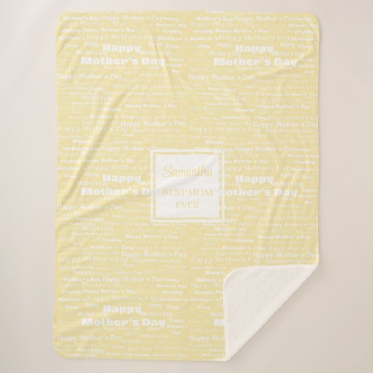Modern Script Happy Mother’s Day Gift for Her  Sherpa Deken (Voorkant)