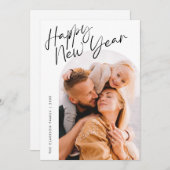 Modern script Happy New Year Arch 2 Foto Feestdagenkaart (Voorkant / Achterkant)