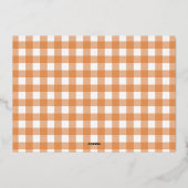 Modern Script Happy Thanksgiving Foto Folie Feestdagenkaart (Achterkant)