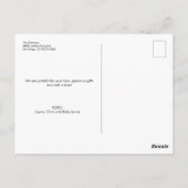 Modern Script hart foto collage baby dank u Briefkaart (Achterkant)