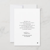 Modern script hart foto collage bruiloft bedankkaart (Achterkant)