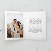 Modern Script & Hart Haar Geloften Trouwboek Kaart (Binnen)