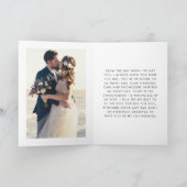 Modern Script & Hart Zijn geloften Trouwboek Kaart (Binnen)