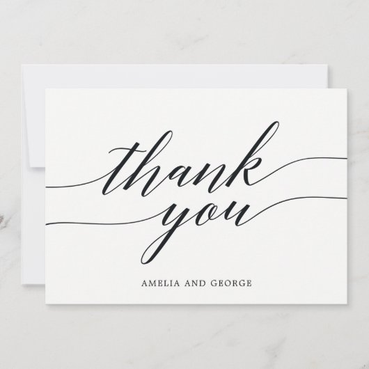 Modern script - Hartelijk dank - kaart (Voorkant)
