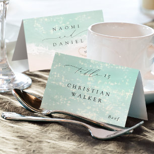 Modern Script Harten Strand Vouwbare Plaatskaart Kaart