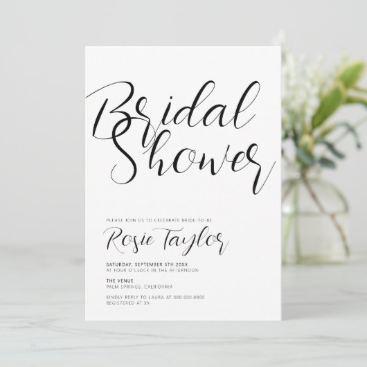 Modern Script Headline Vrijgezellenfeest Kaart (Staand voorkant)