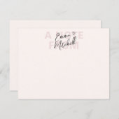 Modern Script Heart Personalized Note Kaart Notitiekaartje (Voorkant / Achterkant)