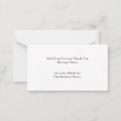 Modern Script Heart Wedding Budget Bedankt Notitiekaartje (Achterkant)