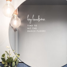 Modern Script Hit the Dance Floor Wedding Badkamer