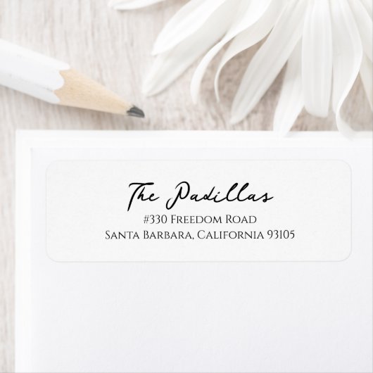 Modern Script Holiday Return-adres Sticker (Insitu)