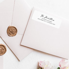 Modern Script Holiday Return-adres Sticker