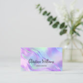 Modern Script Holografisch Visitekaartje (Staand voorkant)