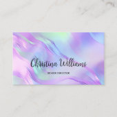 Modern Script Holografisch Visitekaartje (Voorkant)