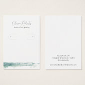 Modern Script Hoop Oorbellen Display Kaart (Voorkant /achterkant)