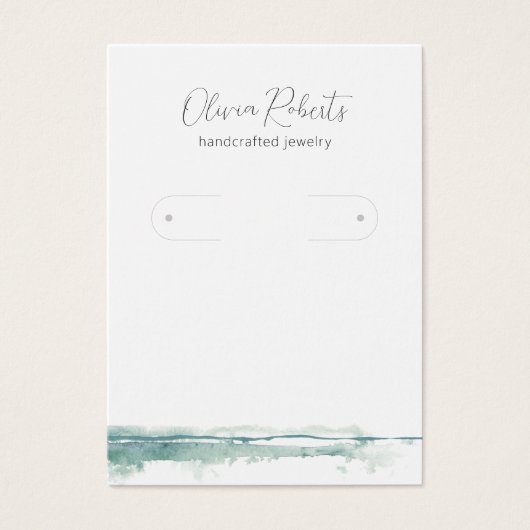 Modern Script Hoop Oorbellen Display Kaart (Voorkant)