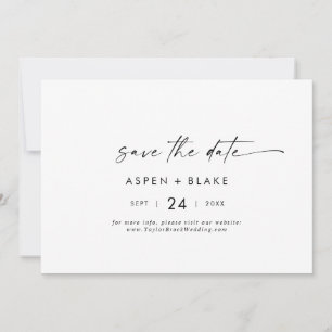 Modern script horizontaal sparen de datum save the date
