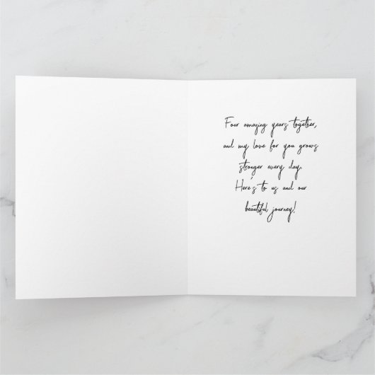 Modern Script Hot Pink Valentijn Custom Photo Kaart (Binnen)